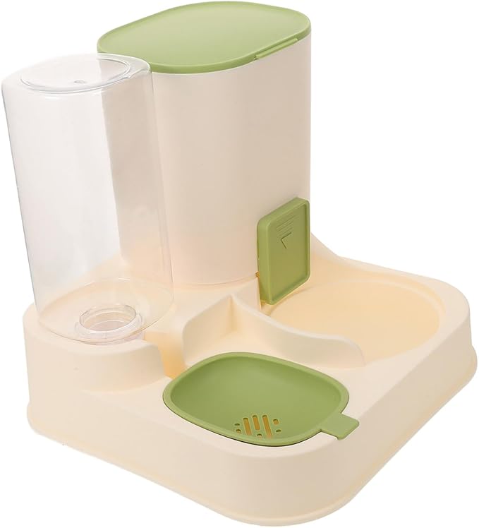 YARNOW Automatic Pet Water Dispenser Dog Cat Feeder Detachable Water Dispenser Large Capacity Fresh Dry and Wet Food Separation Easy Cleaning Sturdy Pp Material