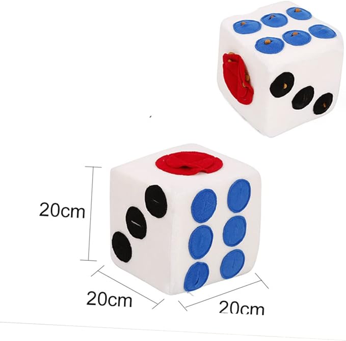 BESPORTBLE Funny Plush Dog Dice for Pets Creative Sniffing Training Plush Interactive Soft Animal for Puppies and Dogs Easy to Clean Playmate