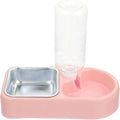 1Set Automatic Water Dispenser Pet Bowl Detachable Hanging Feeder for Dogs Cats Dual Bowl Design Easy Observation for Indoor Outdoor Use