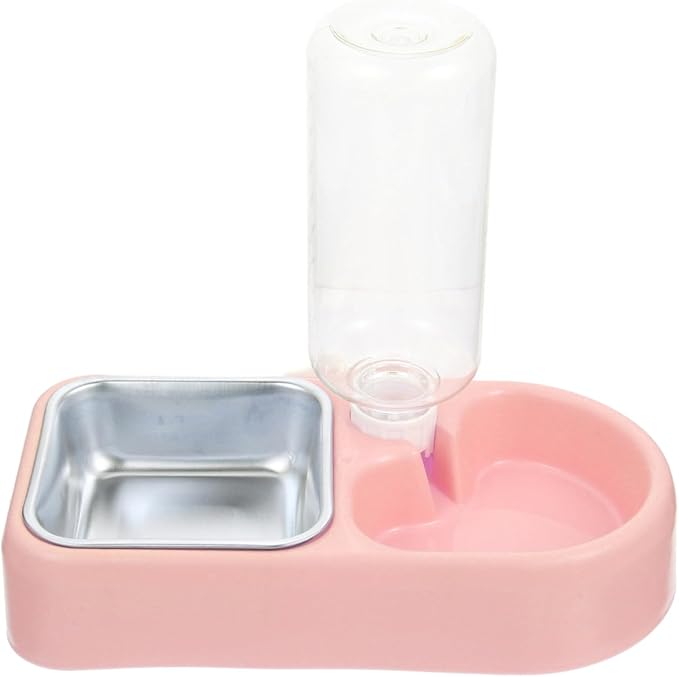 1Set Automatic Water Dispenser Pet Bowl Detachable Hanging Feeder for Dogs Cats Dual Bowl Design Easy Observation for Indoor Outdoor Use