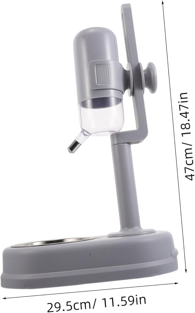 Dual-Layer Automatic PET Feeder and Water Dispenser for Dogs and Cats Adjustable Height Detachable Bowl for Cages Plastic