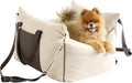 Small Dog Car Seat for Small Dogs - Waterproof Dog Booster Seat for Car with Storage Pockets, Clip-On Safety Leash and Thickened Memory Foam Filling, Pet Travel Carrier Bed Up to 25lbs