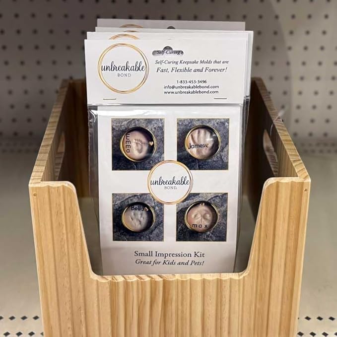 Unbreakable Bond® Pet Paw Print Memory Kit, Self-Curing Molding Putty with Gold Display Tin, No-Bake Pet Memorial Impression Set (Small)