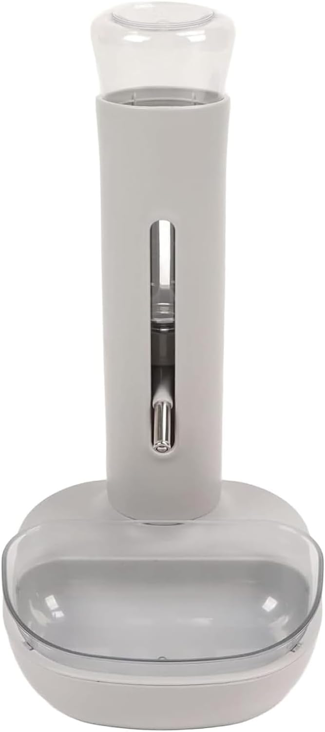 Blue,Automatic Dog and Cat Water Dispenser, 680ml Standing Water Dispenser with Dog Bowl Detachable Dog Feeder for Pets