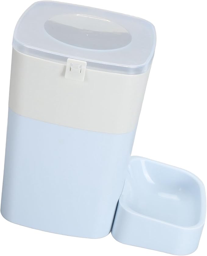 Automatic Pet Feeder Smart Food Delivery Remote Control Large Capacity Cat Dog Feeder Home (Light Blue)