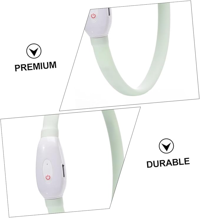 Luxshiny USB Rechargeable LED Pet Collar Glowing Luminous Dog Collar Cut to Fit Lightweight Durable Material for Nighttime Safety and Visibility