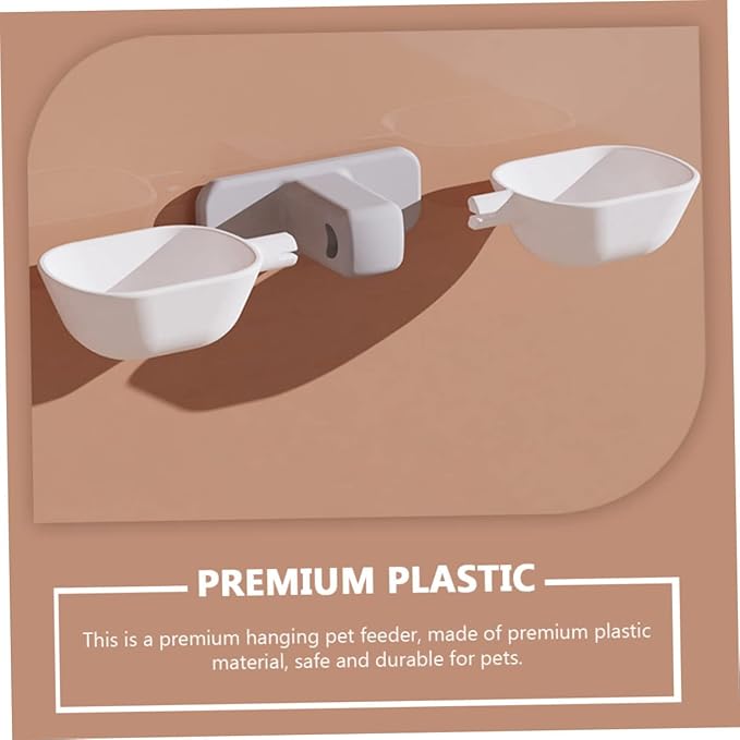 1pc Wall-Mounted Pet Hanging Bowl Removable Double Feeder for Cats and Dogs Space-Saving Design Food Storage Capacity Automatic Water and Food Dispenser