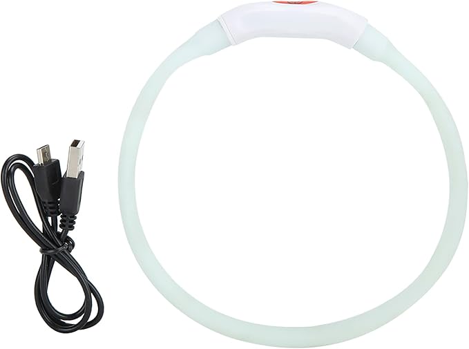 Restokki Multifunction LED Marquee Pet Adjustable Safety Rechargeable Anti Lost Collar USB Charging for Cat Small Dog
