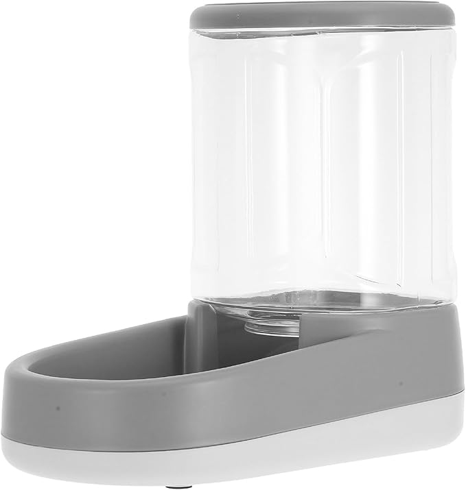 Automatic Dog Cat Food and Water Dispenser Gravity Feeder with 3l Dry Food Capacity Grey Auto Pet Feeder Bowl for Small and Medium Dogs Indoor Use
