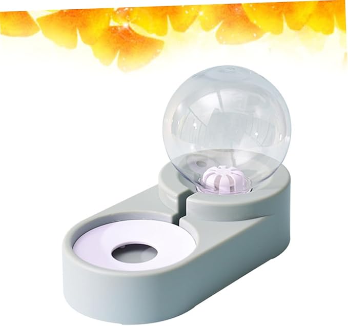 Sosoport Creative Double Bowl Automatic Pet Water Feeder Safe Smooth Dog and Cat Drinking Tool for Home and Pet Shop Use Convenient Without Stainless Steel Basin