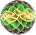 Floral Snuffle Mat for Dogs and Small Pets, Interactive Pet Enrichment Mat for Nose Work and Slow Feeding, Washable Anti-Anxiety Toy (Green Light Forest)