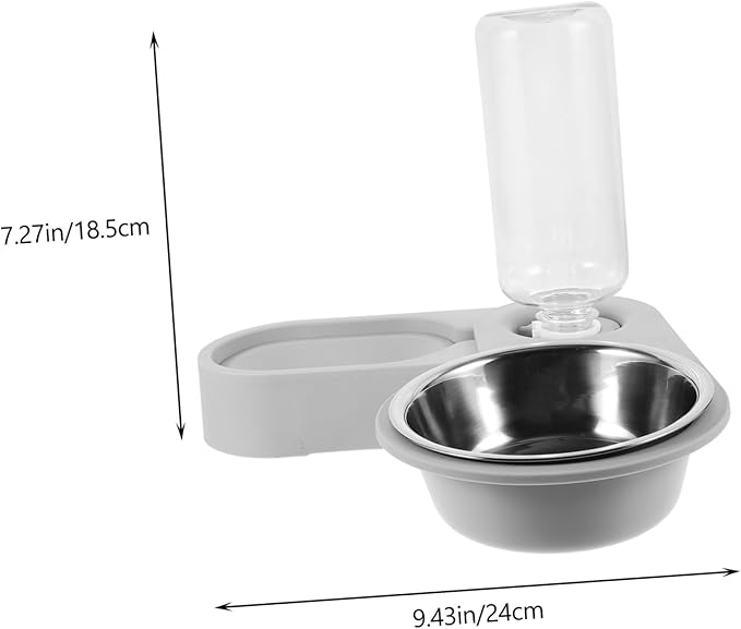 Stainless Steel Cat Bowl Elevated Cat Feeder Tilted Pet Bowl and Automatic Water Container