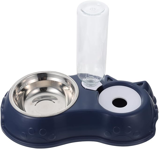 1set Pet Dual Use Feeder and Water Dispenser for Cats and Dogs Automatic Food Bowl Spill-Resistant Design Convenient Feeding for Home and Pet Shops