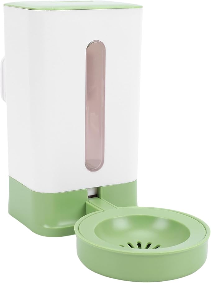 POCREATION Hanging Automatic Pet Water Dispenser Cage Auto Pet Waterer 1.5L No Wet Mouth Design Transparent with Auto Feeding Mechanism for Dogs Cats Small Animals (Green)