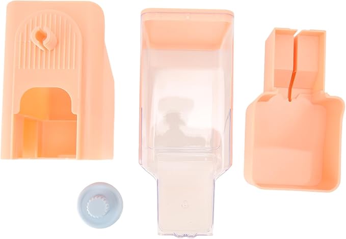 Alomejor Automatic Pet Feeder, Large Capacity Gravity Feeder with Leak Proof Design, Convenient Hanging Design for Cat Dog Cage (Pink)