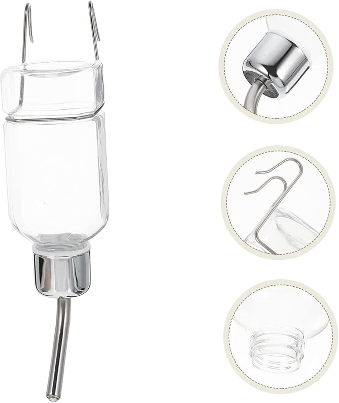Pet Automatic Water Feeder for Dogs and Cats Non-Leak Hanging Dispenser Nozzle for Pets Convenient Cage Accessory