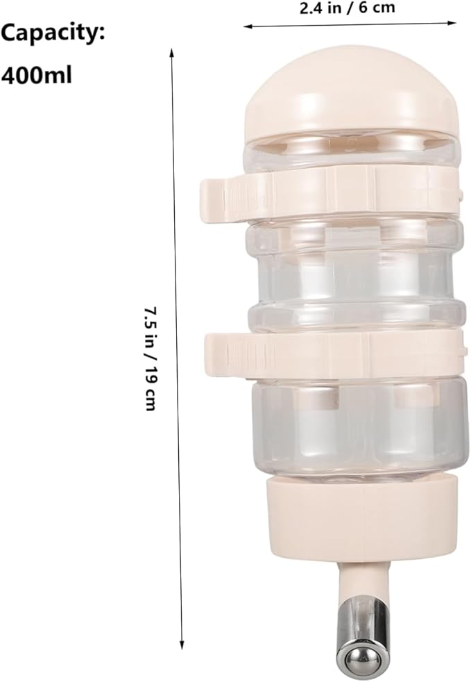 Automatic Dog Water Feeder Cat Water Dispenser Stainless Steel Hanging Bottle Nozzle for Indoor Pets and Small Animals Dispenser