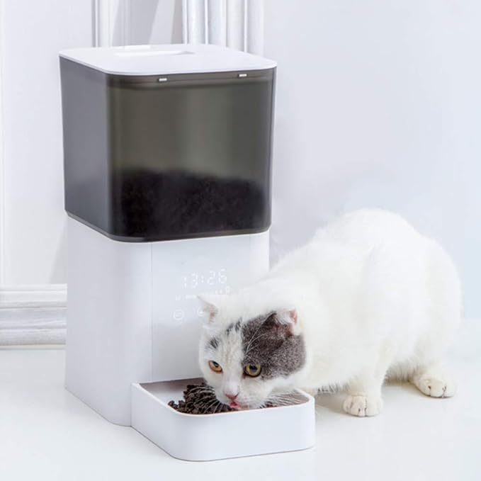 Automatic Cat Feeder,6.5L Dog and Cat Food Dispenser for Small & Medium Pets,Smartfeeder, Portion Control, Programmable Timer,Touch Screen Up to 1-5 Meals A Day