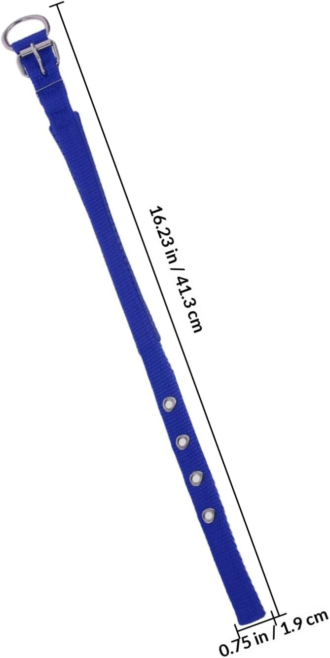 Adjustable Small Pet Collar with Alloy Buckle, Wear-Resistant Blue Foam Dog and Cat Neck Decor for Outdoor and Party Use