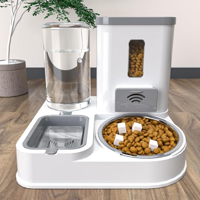 Pet Feeder, cat and Dog Food Bowl, pet Feeding and Drinking All-in-one Machine.