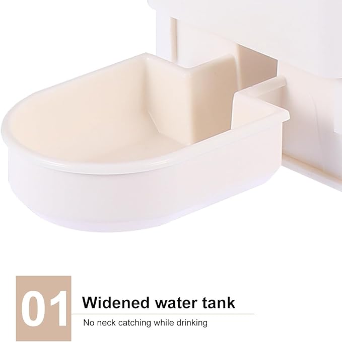 Hanging Gravity Waterer 500Ml Automatic Pet Water Feeder Large Capacity White for Dogs and Cats