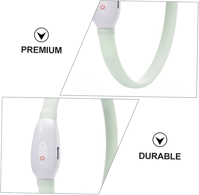 Toyvian USB Rechargeable Luminous Pet Collar Nighttime LED Flashing Dog Collar Durable and Comfortable Wear Resistant Material Safe and Bright for