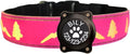 Customized Name Flashing USB-C led Light up Dog Collar with airtag Holder, Subversive 3D Design Comfortable and Soft Material,Multicolored Lighting (Pink, S(7.87-11.8"))