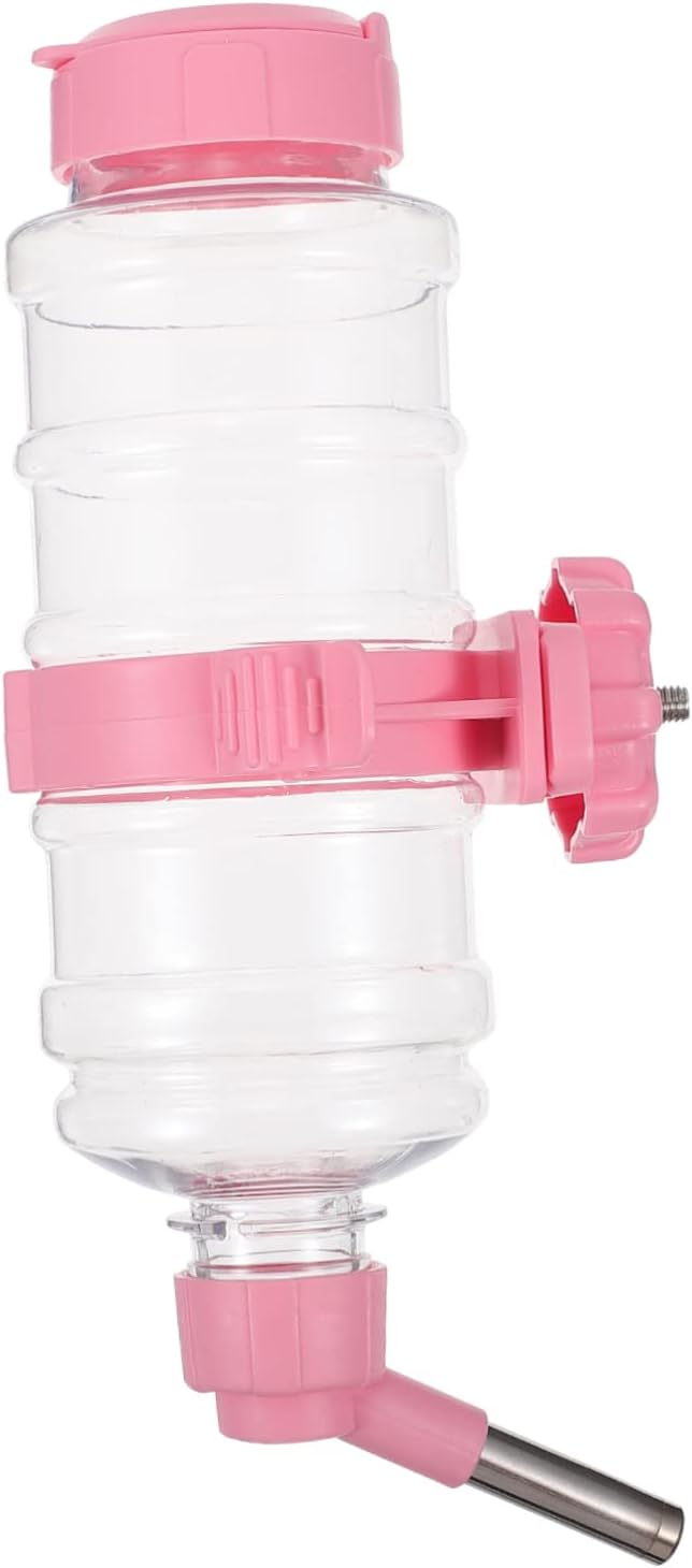 Automatic Water Feeder for Dogs 473ml Capacity Pink Pet Drinking Fountain