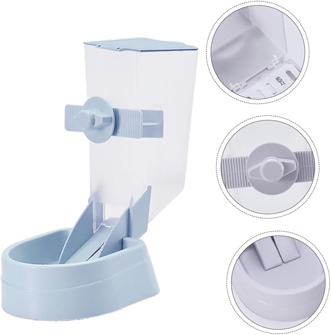 Garneck Hanging Dog Feeder Automatic Pet Bowl for Cage Outdoor Use Easy with Dishwasher Safe Parts Deepened Design Prevents Spills Convenient Lid for Food Addition
