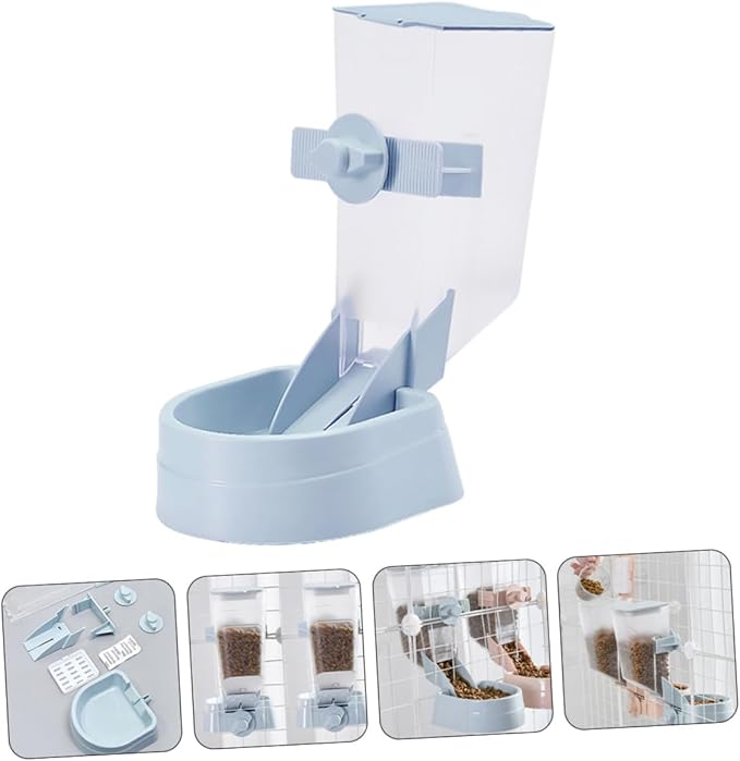 TOYANDONA Hanging Pet Feeder Automatic Bowl for Dogs Wall Mounted Dog Food Dispenser Easy to Prevents Messes for Cages and