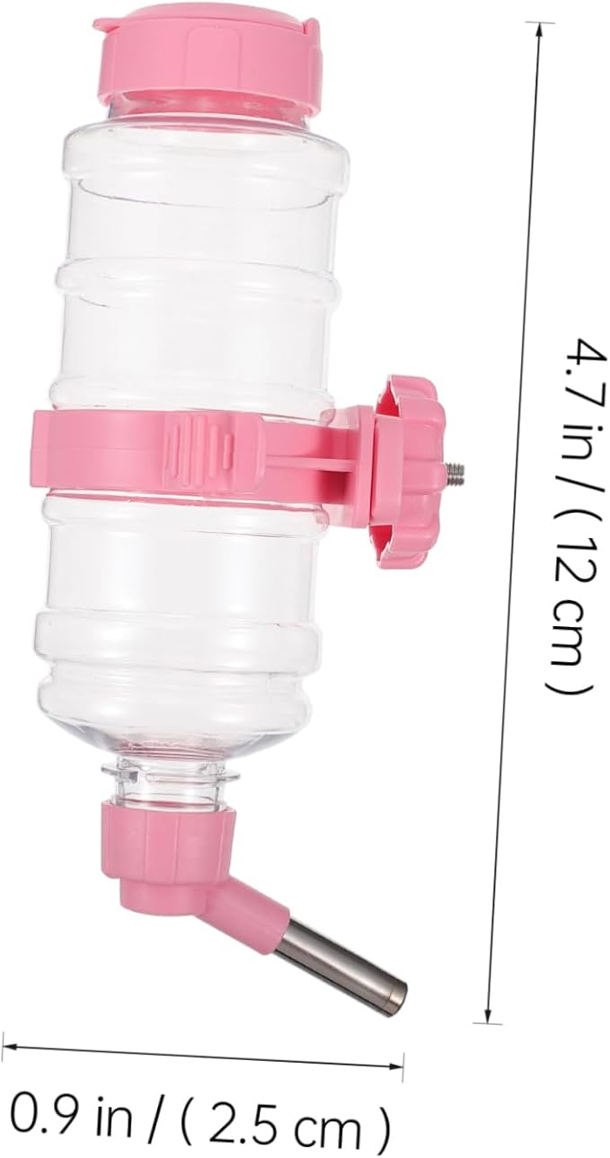 Automatic Water Feeder for Dogs 473ml Capacity Pink Pet Drinking Fountain