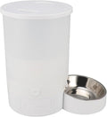 3L Automatic Pet Feeder, Stainless Steel Bowl Feeder for Cats Dogs, Dual Power Supply, Food Container Visible Design Pet Food Dispenser Timed and Portioned Feeding for Cats Dogs