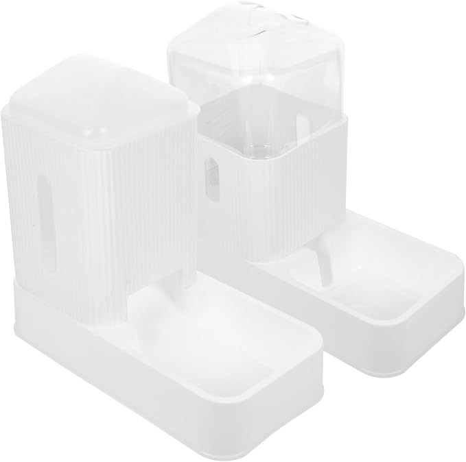 HANABASS 1set Automatic Dog Feeder Water Dispenser Food Water Bowls Easy to Pet Accessory for Home Use Smooth Design