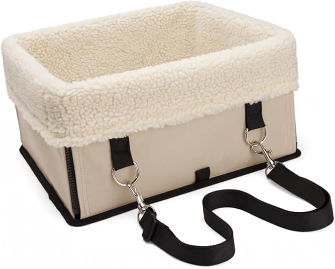 Angoily Elevated Dog Kennel Car Seat Cover Dog Bed Bag Oxford Cloth Adjustable Straps Safe Travel Washable for Cats