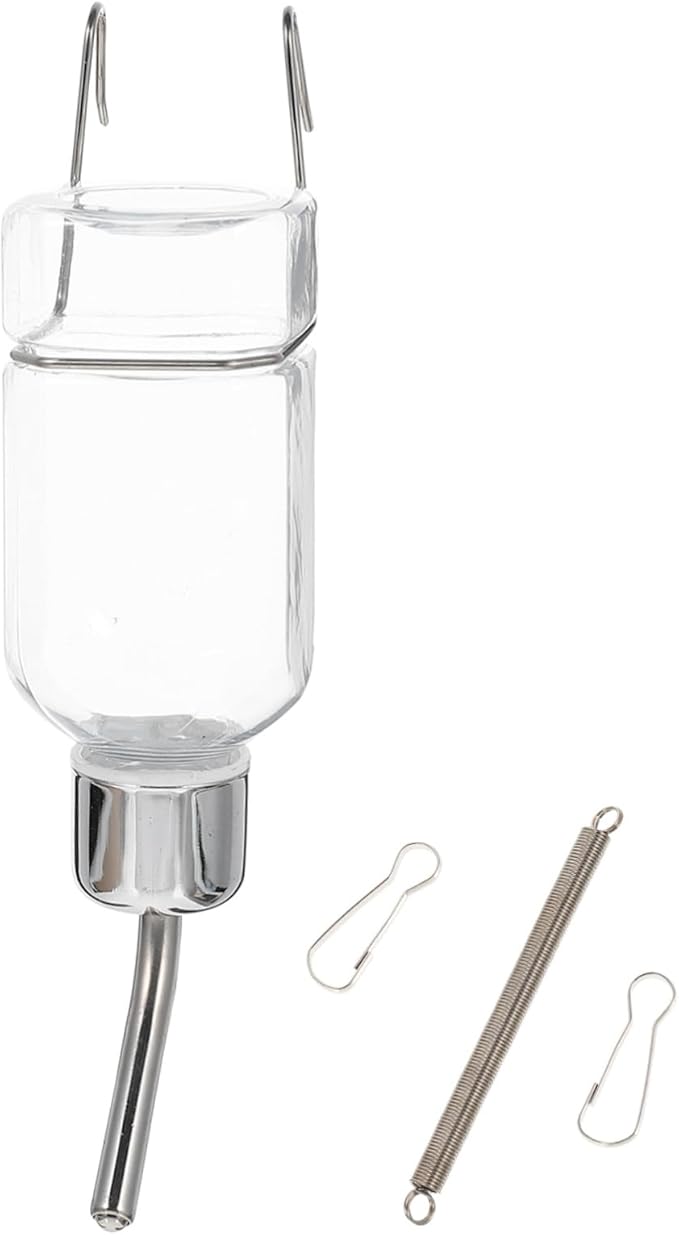 BESPORTBLE Automatic PET Water Dispenser Leak-Proof Dog Cat Hanging Water Bottle 500ml Gravity Feeder for Rabbits Small Animals and Pets