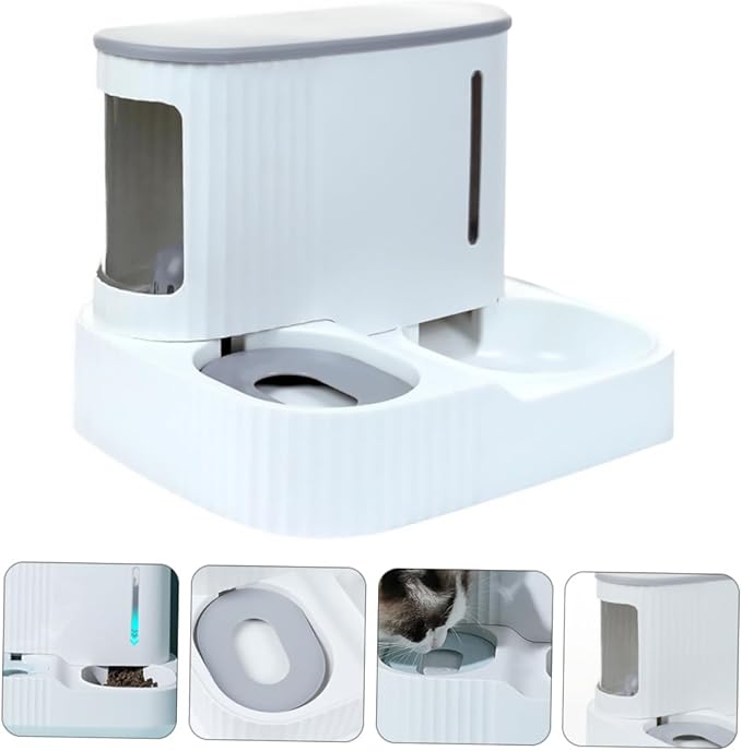 Pet Automatic Water Dispenser Detachable Bowl Food-Grade Water Bottle Dual-use Feeder for Dogs and Cats Easy to Random
