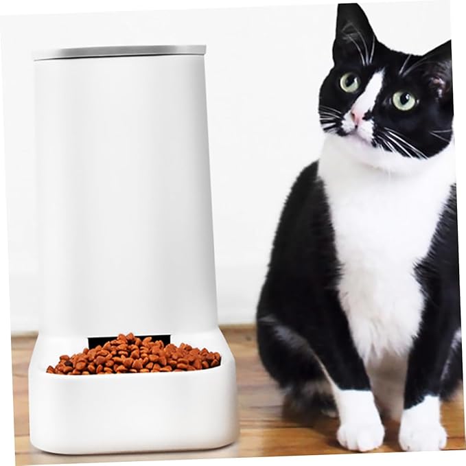 SUPVOX 1pc Automatic Dog and Cat Feeder Capacity Pet Food Container Non- Bottom and Cats Space-Saving Feeding