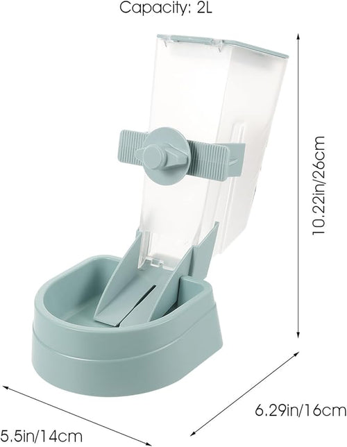 2l Automatic Hanging Dog Feeder Bowl, Pet Cage Food Dispenser, Gravity Pet Feeder for Puppies and Dogs