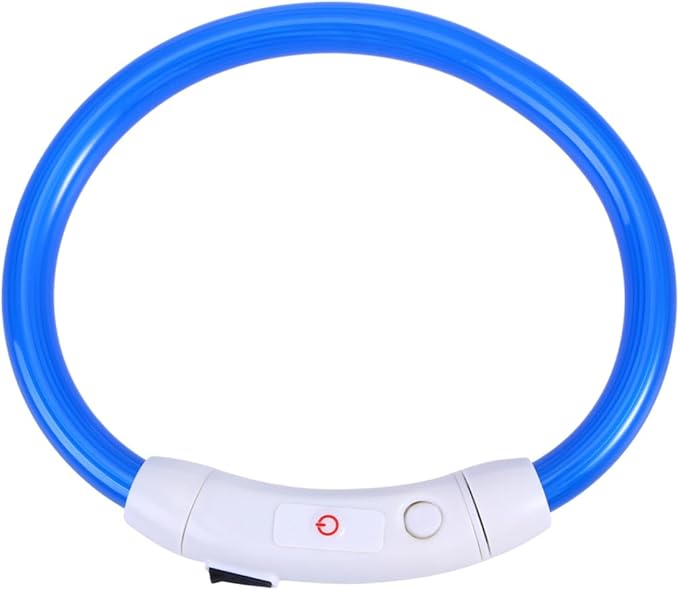 Led Dog Collar Rechargeable Reflective Flashing Light Safety for Small-Medium-Large Dogs 35cm
