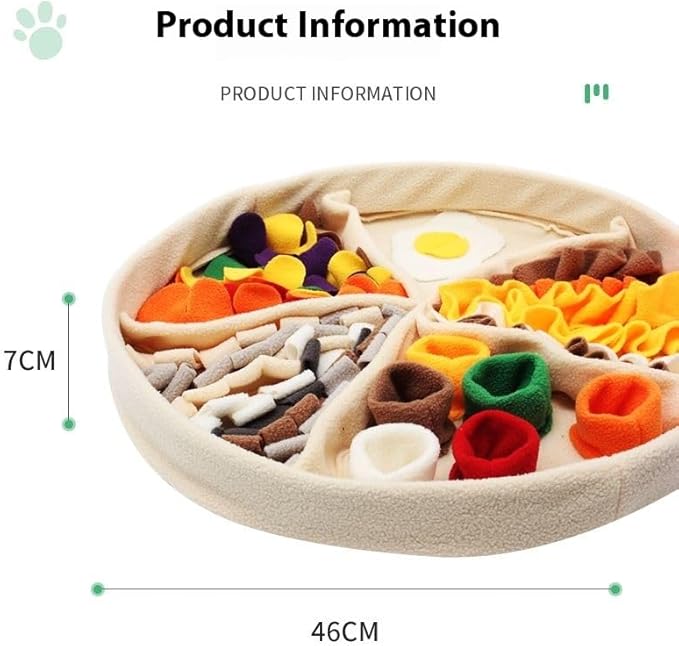 Interactive Pizza-Shaped Snuffle Mat for Pets – Puzzle Training & Stress Relief, Pet Feeding & Sniffing Toy, Ideal for Mental Stimulation