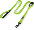 Plutus Pet Double Handle Dog Leash 4ft, Heavy Duty, Reflective Dual Handle Dog Leash for Safety Training, for Medium Large Dogs,2 Handle Leads(Green)