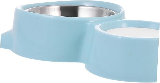 1pc Pet Feeder and Water Dispenser Practical Cat Bowl Automatic Dog Bowl Replaceable Water Bottle Choke Stainless Steel Design for Cats and Dogs