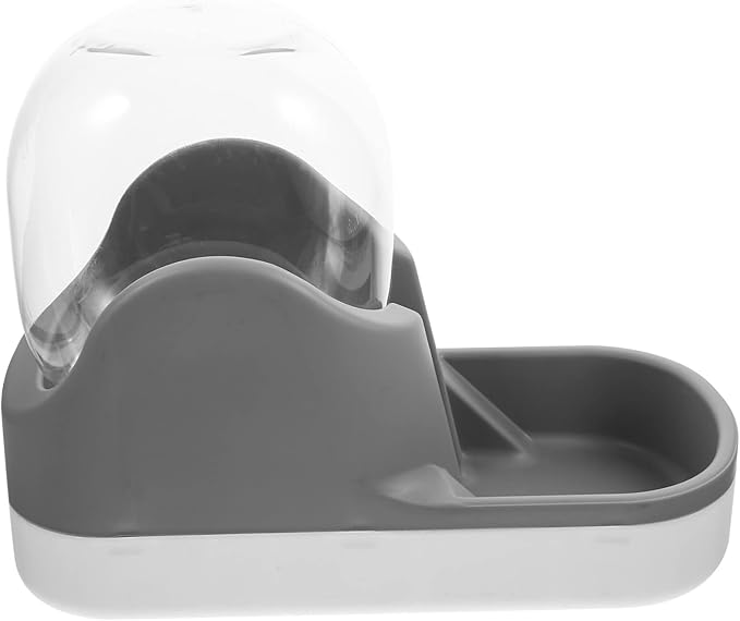 1pcs Cat Water Dispenser Large Capacity Automatic Gravity Pet Feeder for Dogs and Cats Bite-Resistant and Shatter-Resistant Plastic Easy to Clean and Removable Bowl Stylish Grey