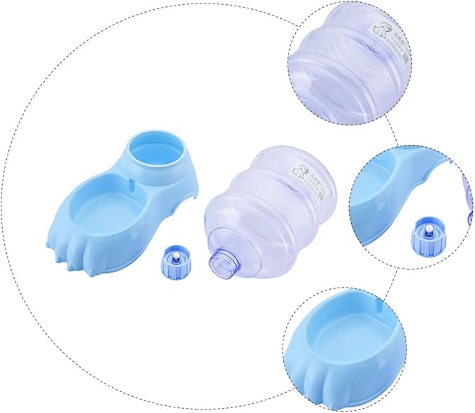 Kisangel Automatic Pet Feeder and Water Dispenser Large Capacity Lightweight Non-Slip Design for Cats and Dogs Easy to Use Health-Safe Material