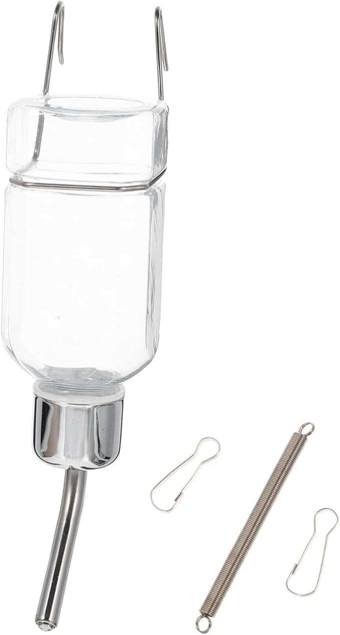 Pet Automatic Water Feeder for Dogs and Cats Non-Leak Hanging Dispenser Nozzle for Pets Convenient Cage Accessory