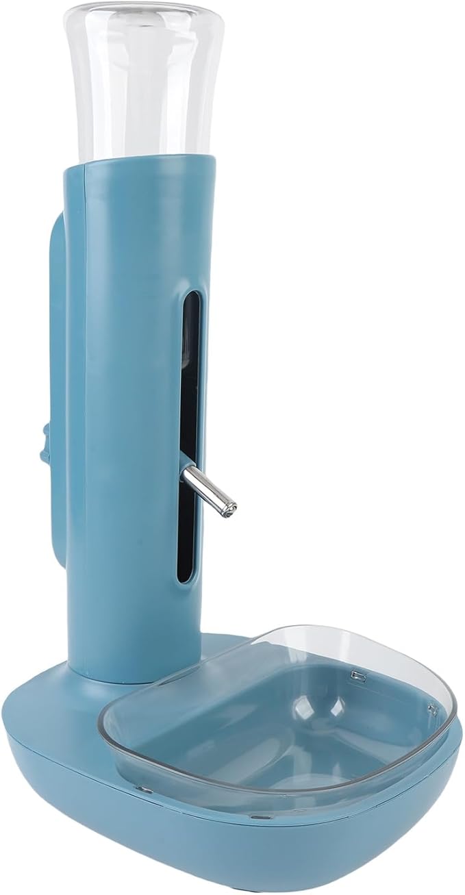 Pet Standing Water Dispenser Feeder, Automatic Height Adjustable, Blue - Portable Water and Feeder for Families with Multiple Pets. (Blue)