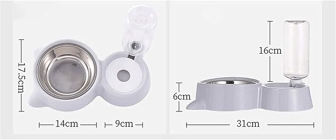 Pet Feeder and Water Food Dispenser Automatic for Dogs Cats Gravity Refill Easily Clean Self Feeding for Small Large Pets Puppy Kitten Rabbit Bunny
