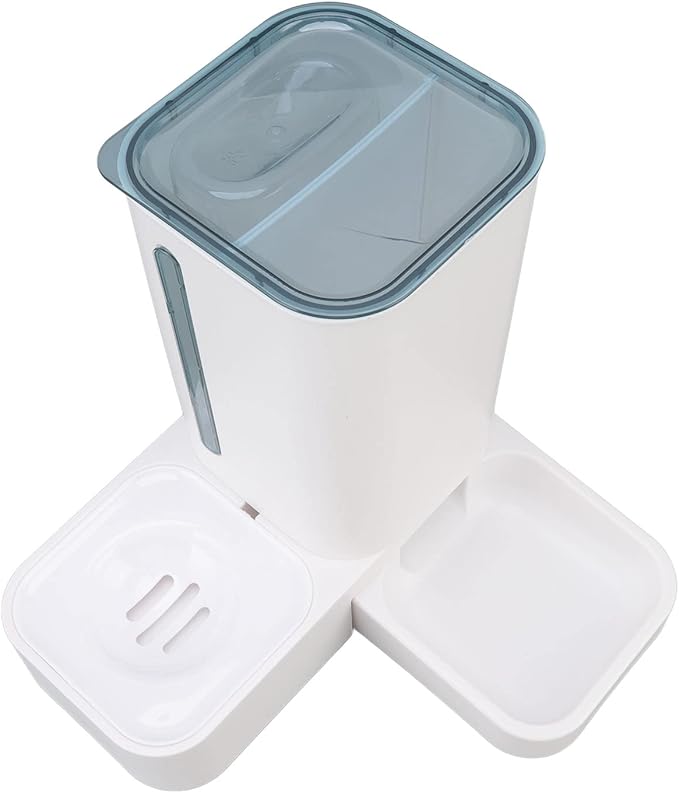 2 in 1 Pet Feeder Automatic Food and Water Dispenser Large Capacity Gravity Action