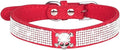 Cute Dog Collar with Bling Rhinestone, Fancy Crystal Diamond Glitter Pretty Jewel Soft Cat Collars for Small Medium Large Breed Dogs Girl Female Pet Puppy Kitten Terrier (L, Red6)