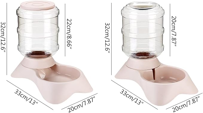 Automatic Pet Water Bowl, Pet Water Dispenser, Automatic Food Feeder, Waterer, for Cats and Dogs